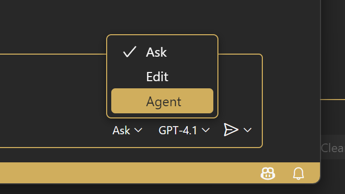 Dropdown showing Agent selected and bnbchain-askai-mcp highlighted